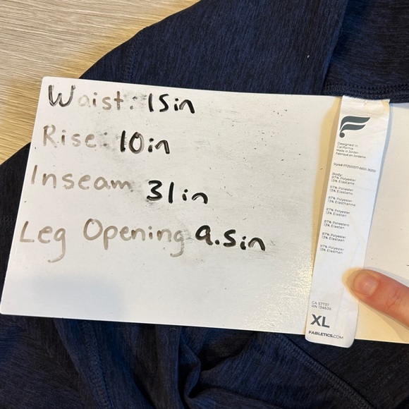 Fabletics Women’s Deep Navy Heather High Waisted Flair Pant -  XL - Picture 5 of 5